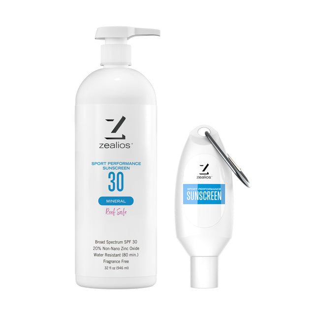 Sport Performance Mineral SPF 30 Sunscreen - 32 oz – zealios