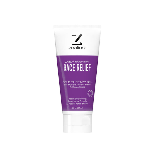 Zealios Race Relief Cold Therapy Gel for muscle aches, pains & sore
