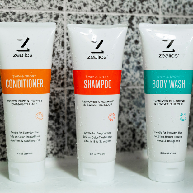 Zealios Anti Chlorine Shampoo Conditioner and Body Wash